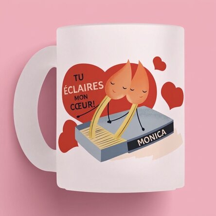 Tasse personnalisée avec message - Light up my heart