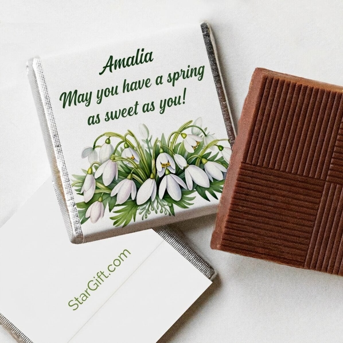 Mini-chocolat personnalisé avec un message - Ghiocel