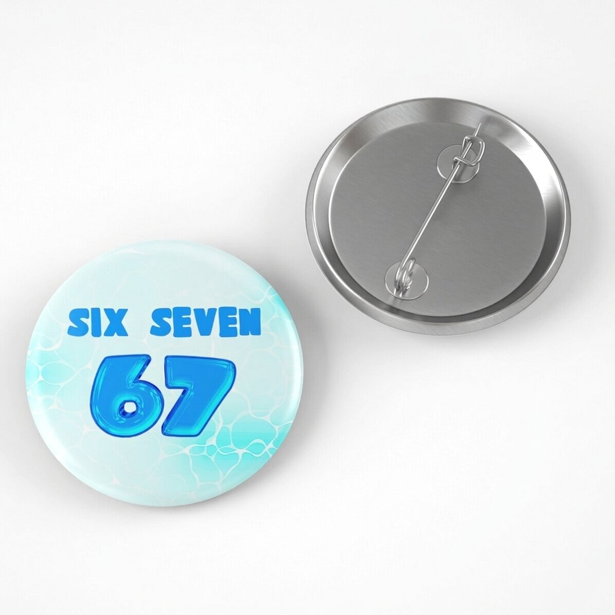 Badge personnalisé avec prénom - 67 Six Seven Bubbly