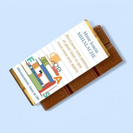 Mini-tablette de chocolat personnalisée avec un texte - Langue roumaine