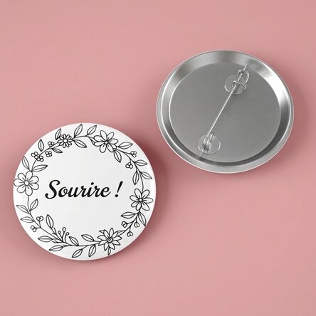 Badge personnalisé avec message - Souris
