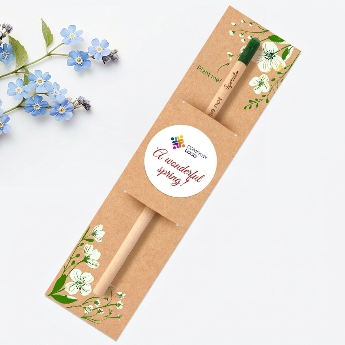 Crayon à planter personnalisé avec logo et message