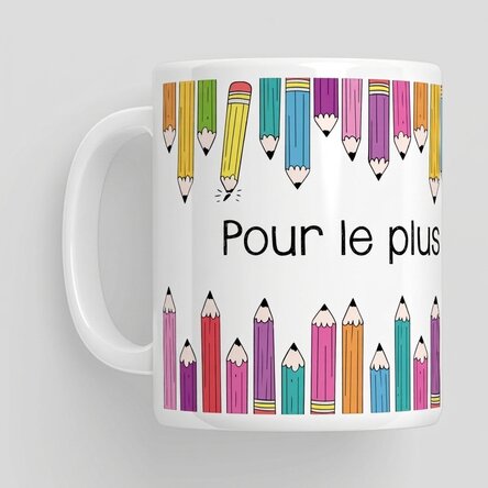 Tasse avec message - Crayons de couleur