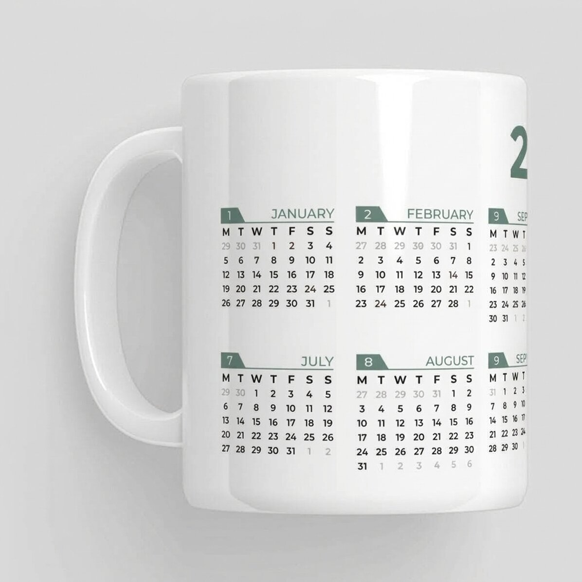 Tasse avec message - Calendrier