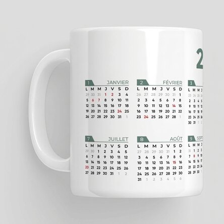 Tasse avec message - Calendrier