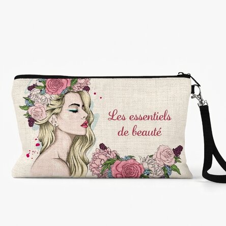 Trousse de maquillage personnalisée avec inscription - Indispensables de beauté