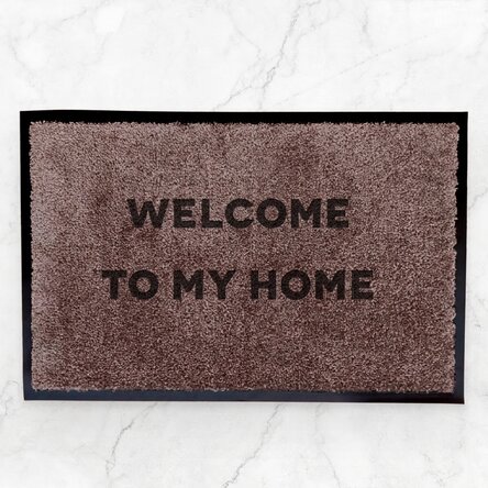 Paillasson d'entrée d'intérieur personnalisé - Bienvenue chez moi