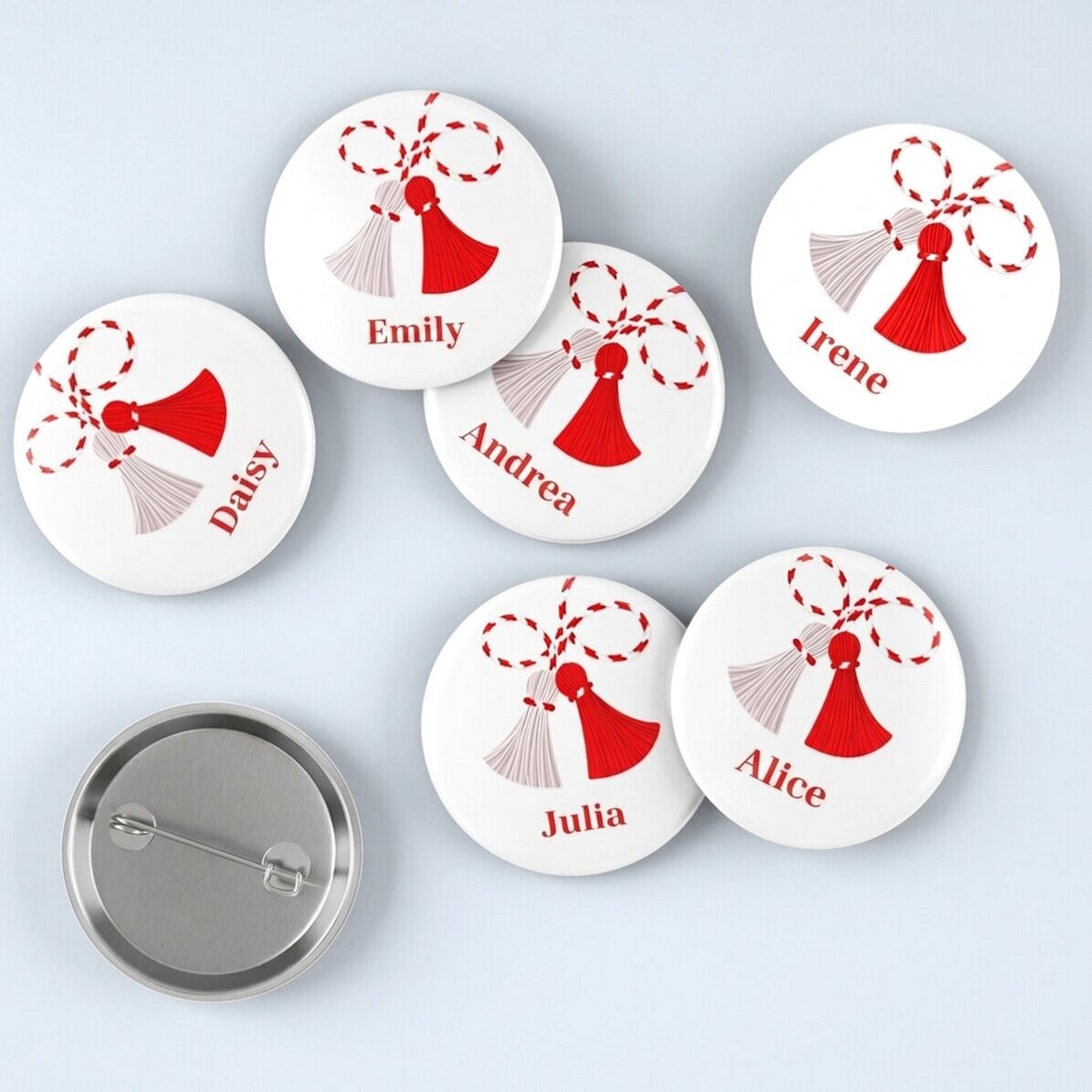 Lot de 6 badges personnalisés avec votre nom
