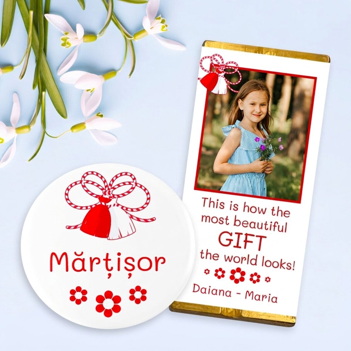 Coffret cadeau comprenant un pin