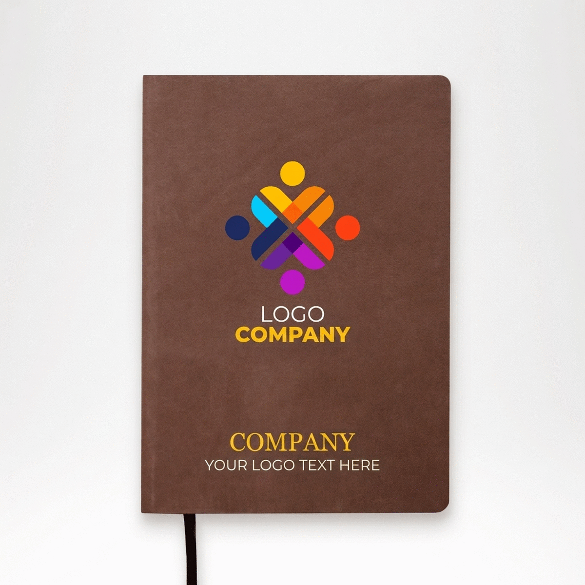 Agenda en cuir personnalisé, coloré, avec logo et texte