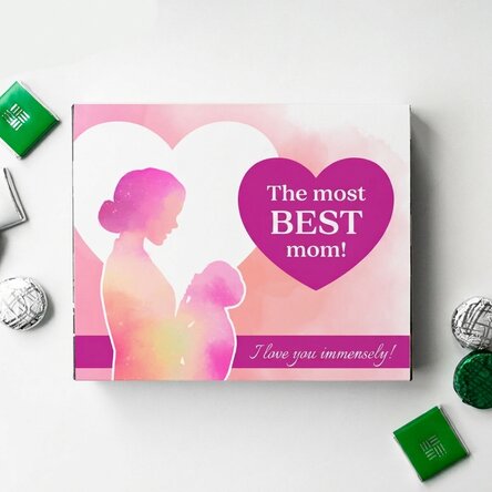 Boîte de bonbons personnalisée avec un message - Maman