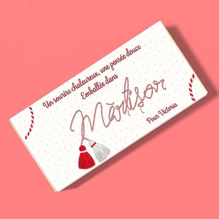 Chocolat personnalisé avec un message