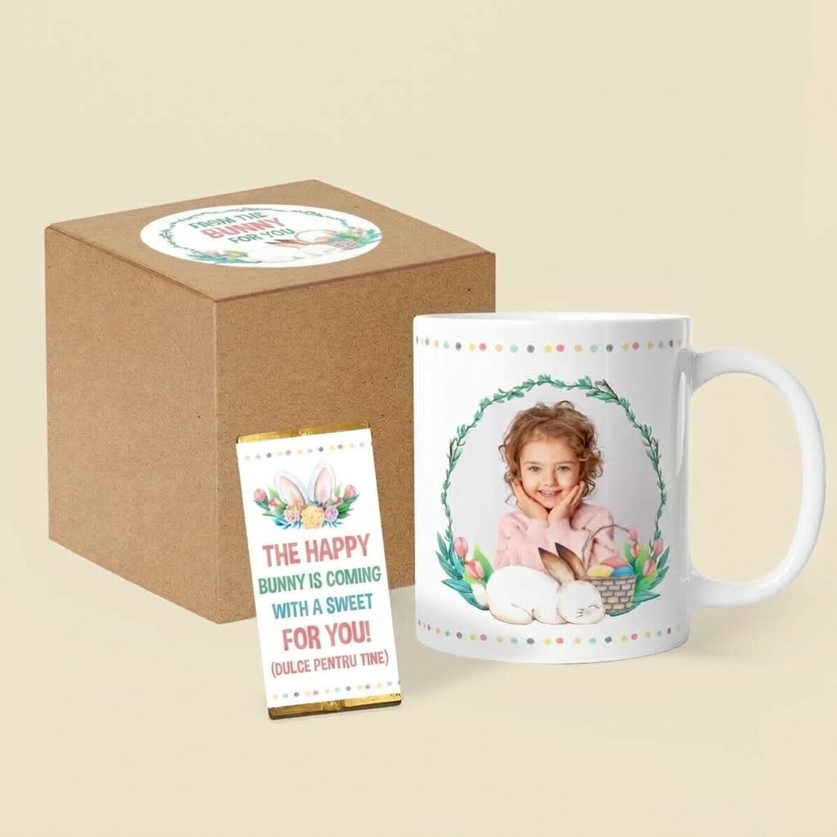 Coffret cadeau de Pâques - Le lapin joyeux