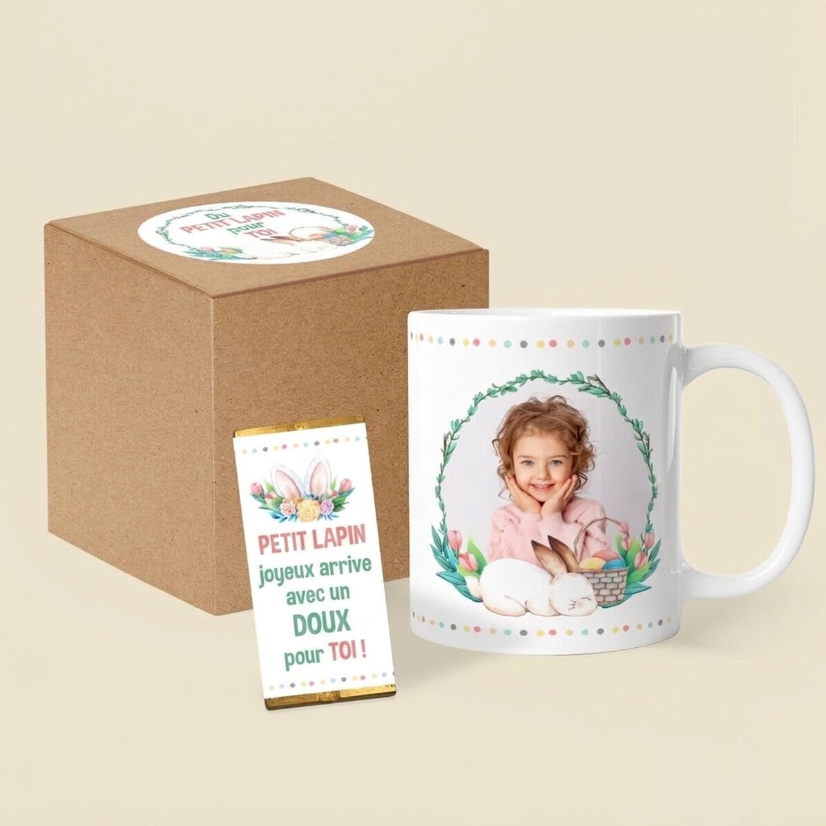 Coffret cadeau de Pâques - Le lapin joyeux