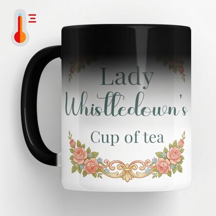 Tasse thermosensible personnalisée avec photo et texte - Bridgerton Aesthetic