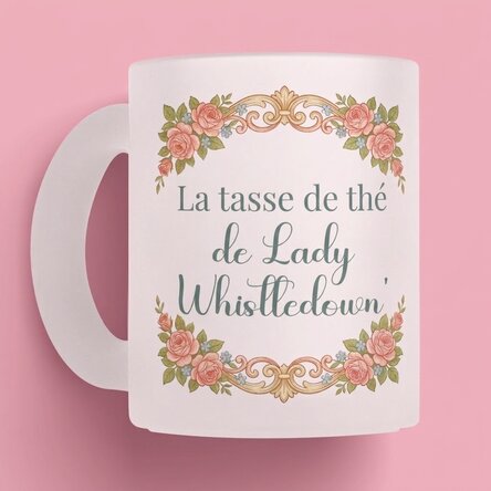 Tasse personnalisée avec photo et texte - Esthétique Bridgerton