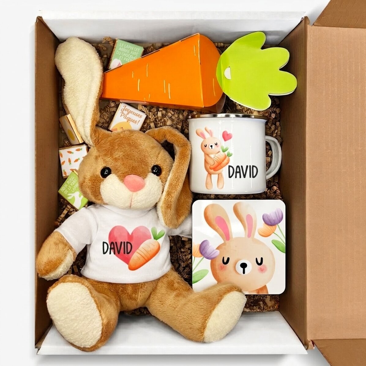 Coffret cadeau personnalisé pour enfants - Joyeuses Pâques