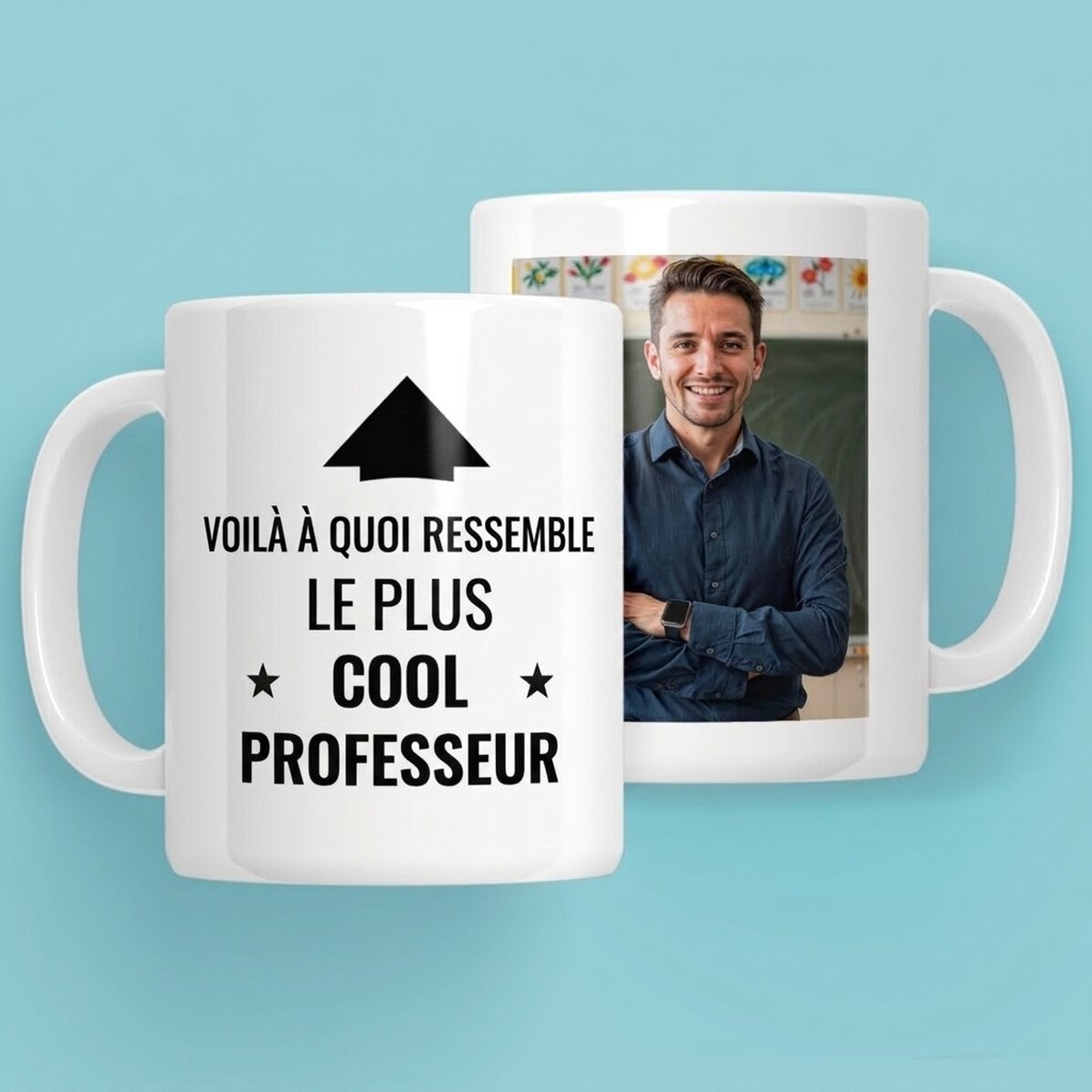 Tasse personnalisée avec photo et texte - Voici à quoi elle ressemble