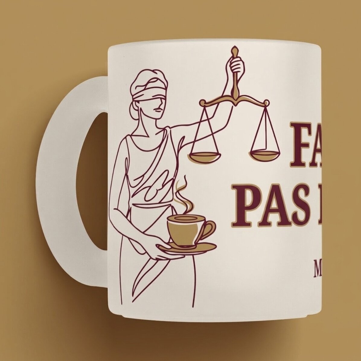 Tasse personnalisée avec un texte pour les avocats