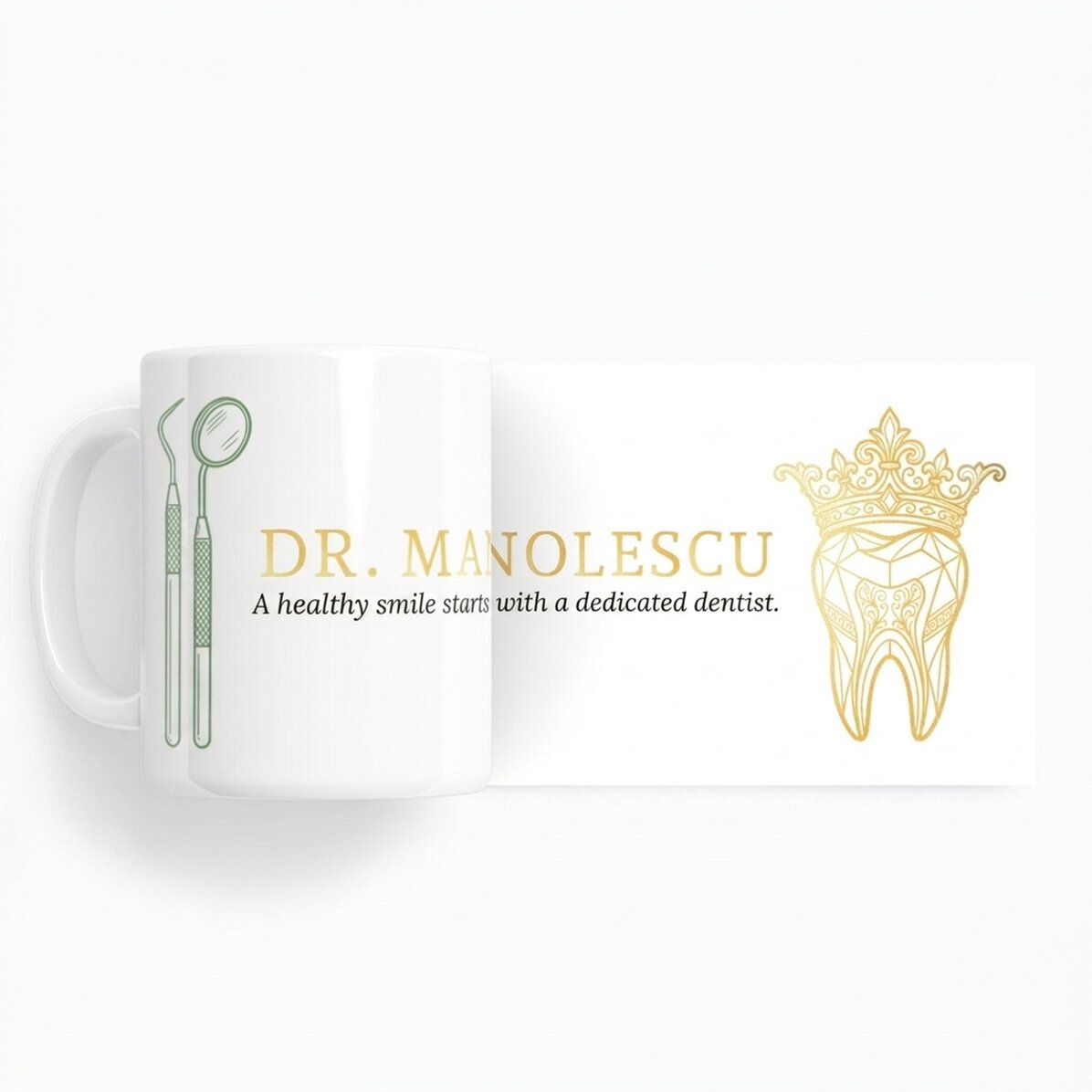 Tasse personnalisée avec texte - Golden Dentist