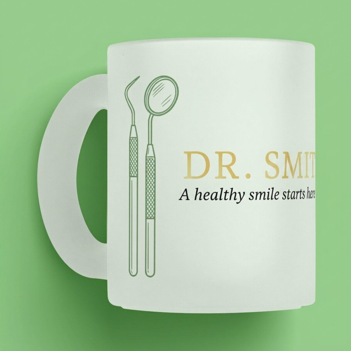 Tasse personnalisée avec texte - Golden Dentist