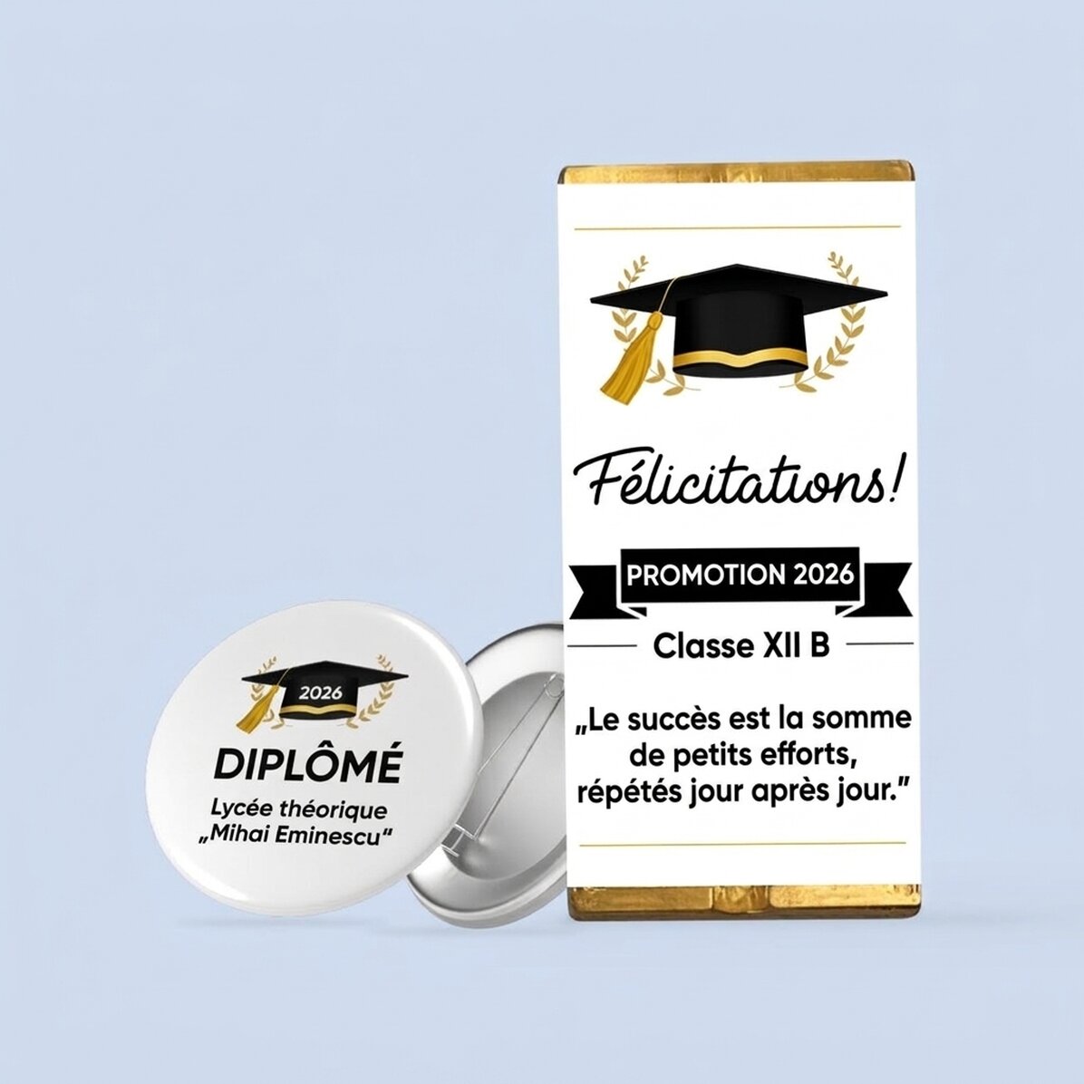 Coffret cadeau personnalisé pour les classes de fin d