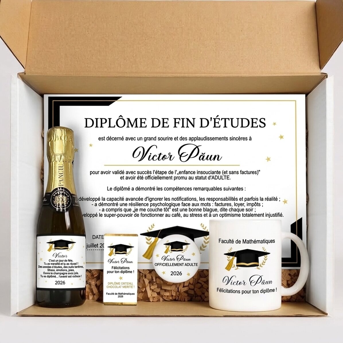 Coffret cadeau pour les diplômés - La vie d