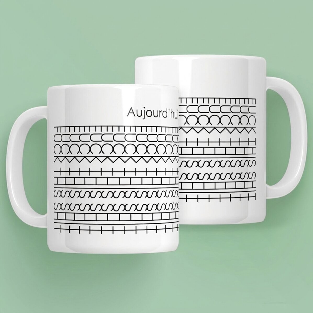 Tasse personnalisée avec texte - Message caché