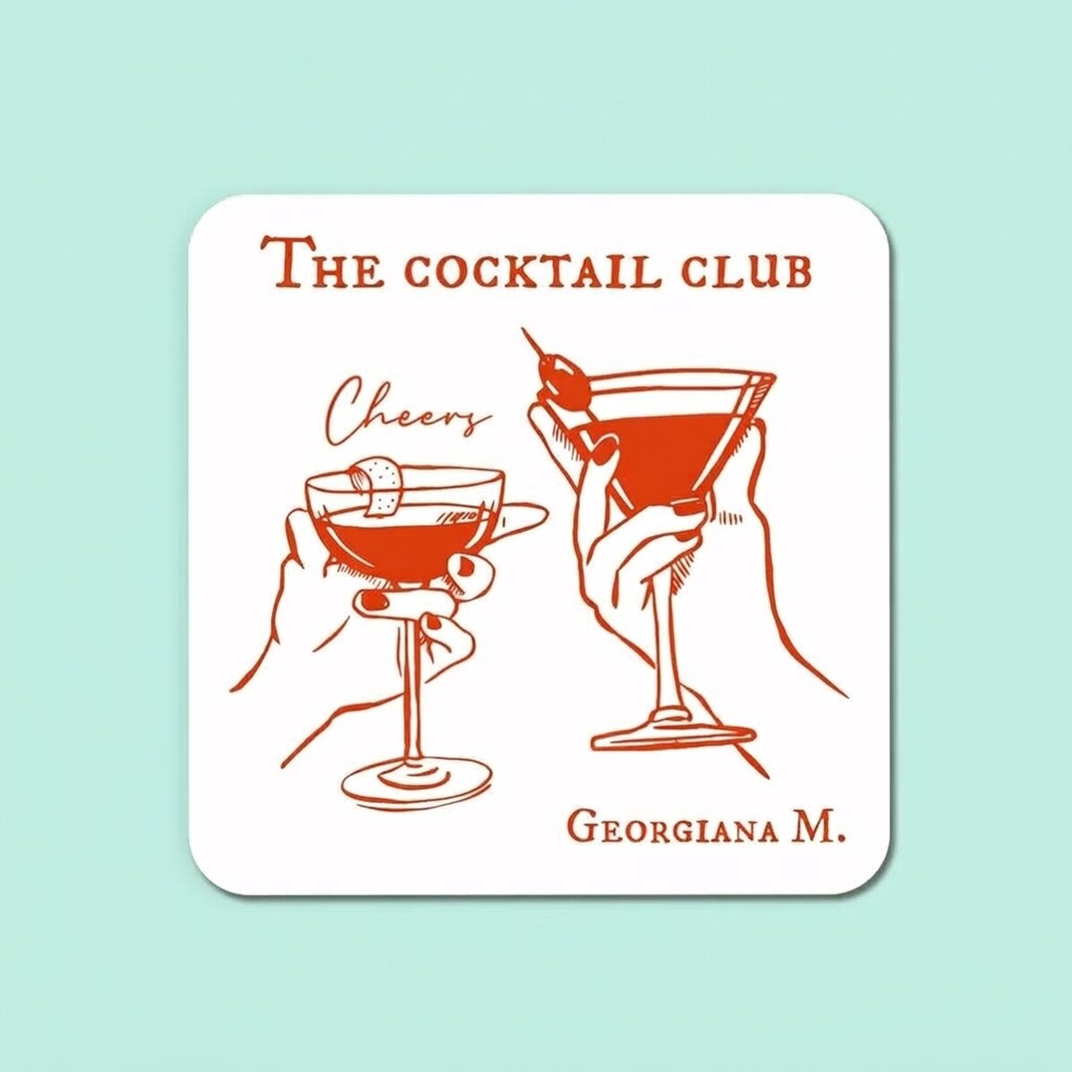 Porte-verre personnalisé avec un prénom - The cocktail club