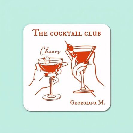 Porte-verre personnalisé avec un prénom - The cocktail club