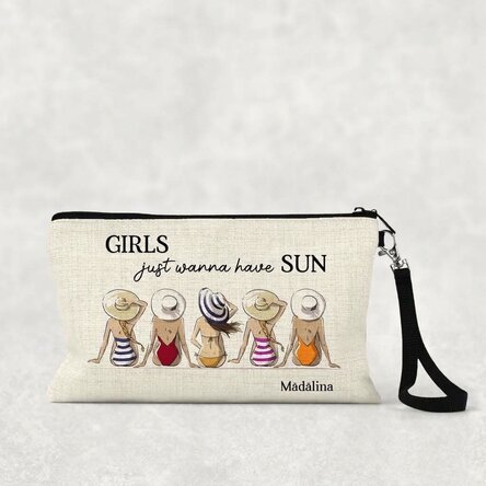 Trousse de maquillage personnalisée avec inscription - Summer girls