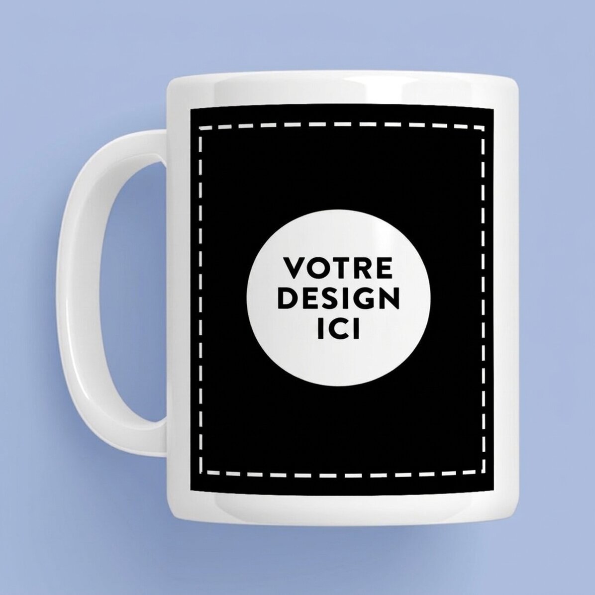 Tasse personnalisée avec votre motif sur les deux côtés