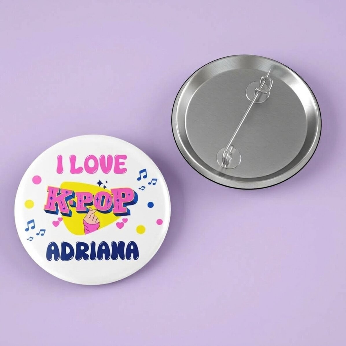 Badge personnalisé avec nom - K-pop