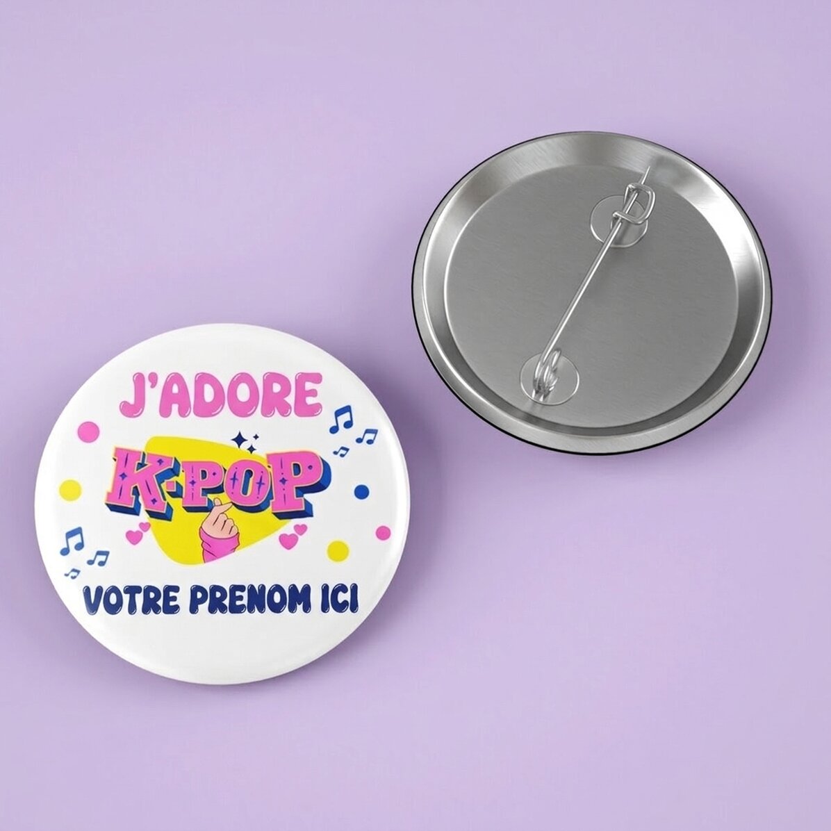 Badge personnalisé avec nom - K-pop