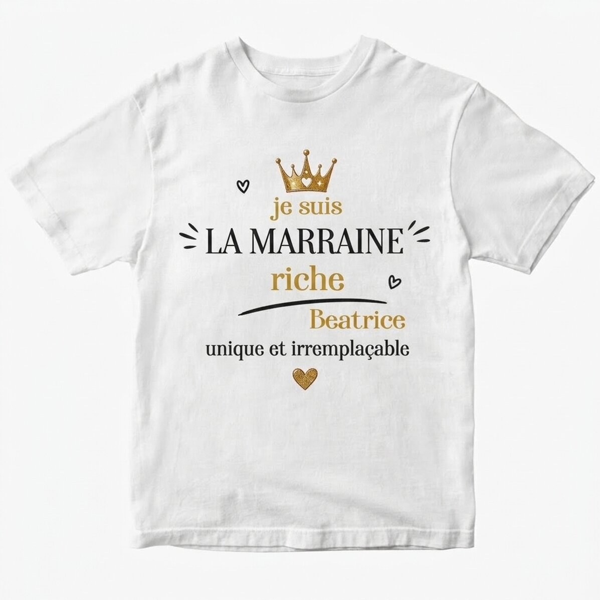 T-shirt en coton personnalisé avec un texte - Nasa bogatasa