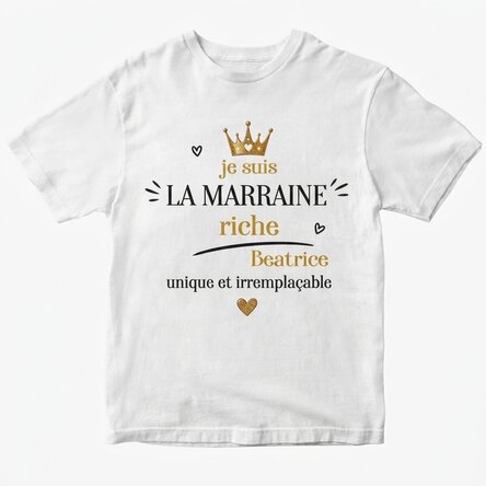 T-shirt en coton personnalisé avec un texte - Nasa bogatasa