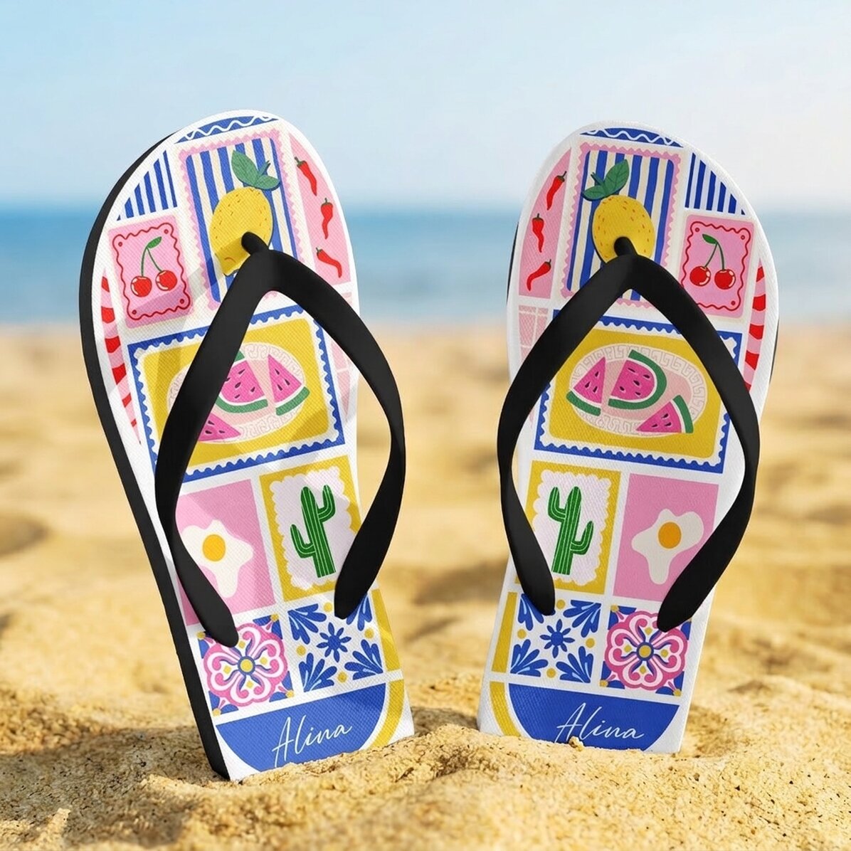 Tongs personnalisées avec un prénom - Summer