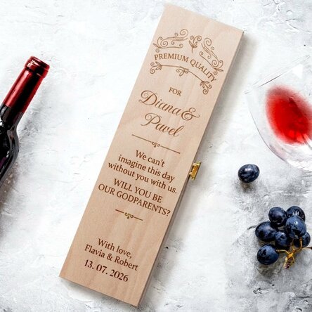 Coffret de vin personnalisé avec inscription - Premium