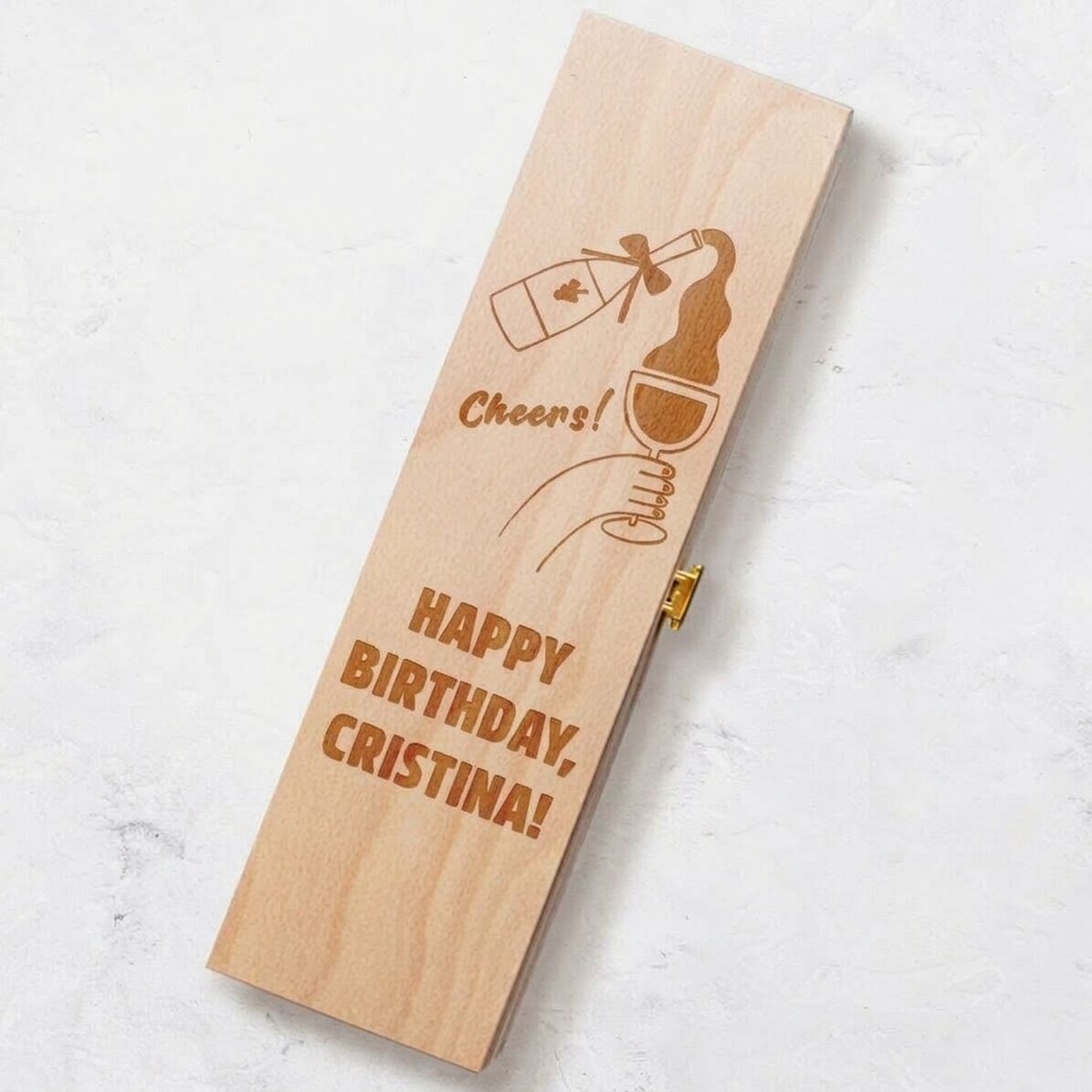 Caisse de vin personnalisée - Joyeux anniversaire