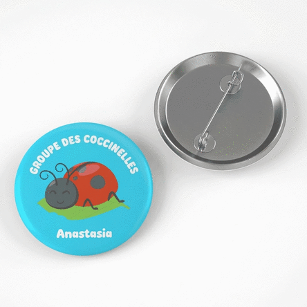 Badge personnalisé avec prénom pour la maternelle