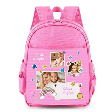 Cartable personnalisé avec 3 photos et un message