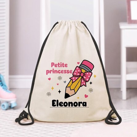 Sac à dos personnalisé avec inscription - Crayon