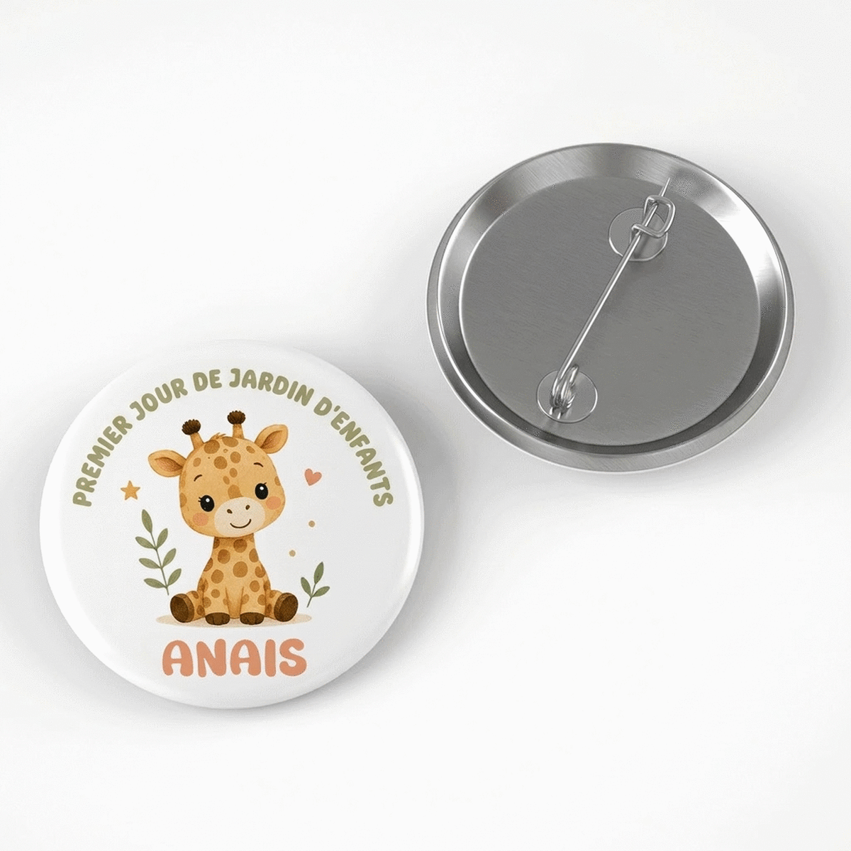 Badge personnalisé avec inscription pour la maternelle - Petits animaux