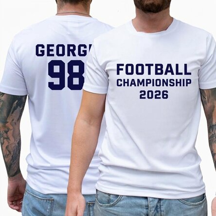 T-shirt de sport personnalisé recto-verso avec inscription