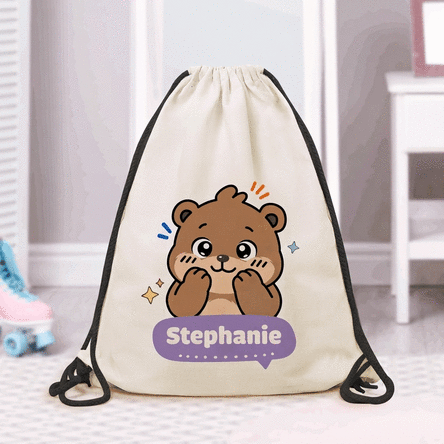 Sac à dos personnalisé avec prénom - Ourson