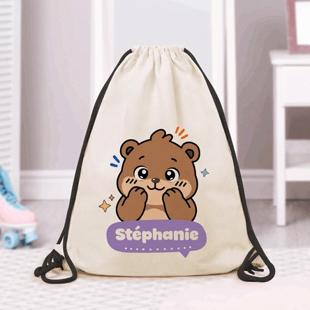 Sac à dos personnalisé avec prénom - Ourson