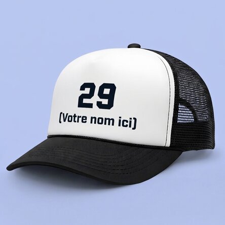 Casquette personnalisée avec numéro et nom
