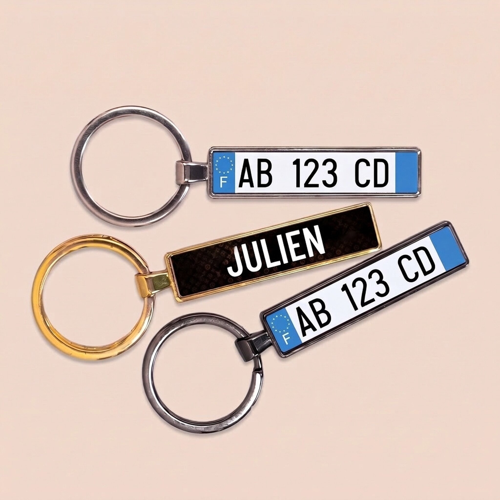 Porte-clés personnalisé avec plaque d