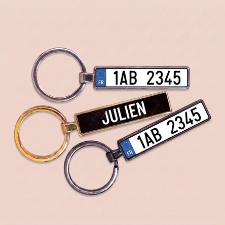 Porte-clés personnalisé avec plaque d