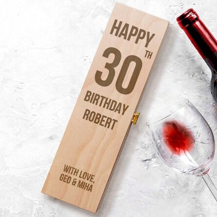 Coffret de vin personnalisé - HAPPY BIRTHDAY
